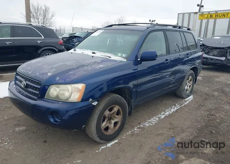 2003 Toyota Highlander из США, поврежденный, VIN JTEGD21A130070807